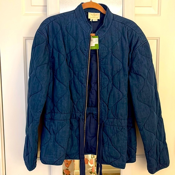 Kate Spade Indigo Cinched Waist Jacket